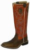 Twisted X YBK0003 for $99.99 Youths Square Toe Western Boot with Brown Glazed Pebble Leather Foot and a New Wide Toe